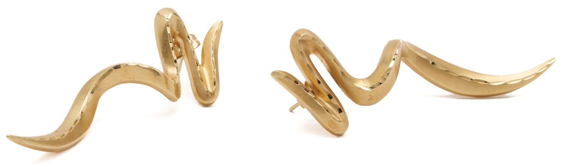 Lot 1109: 2 Pairs of Designer Gold & Silver Earrings