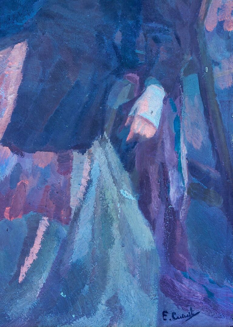 Lot 110: Edward Alfred Cucuel O/C Lady w/ a Parasol