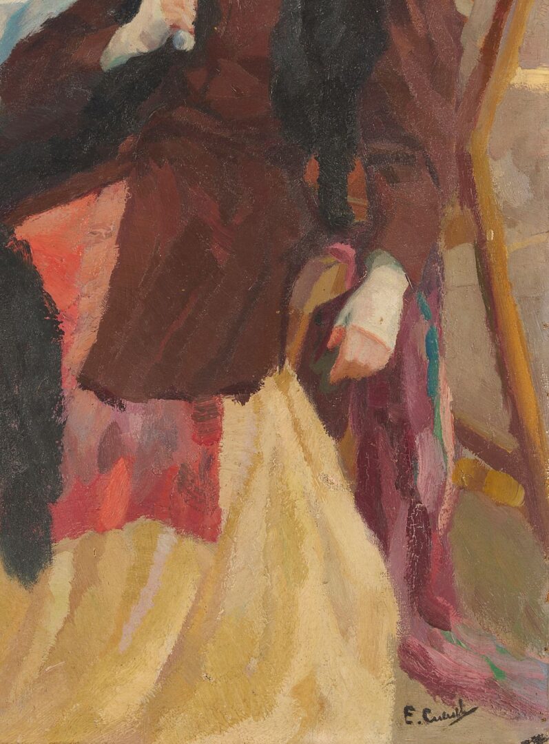 Lot 110: Edward Alfred Cucuel O/C Lady w/ a Parasol