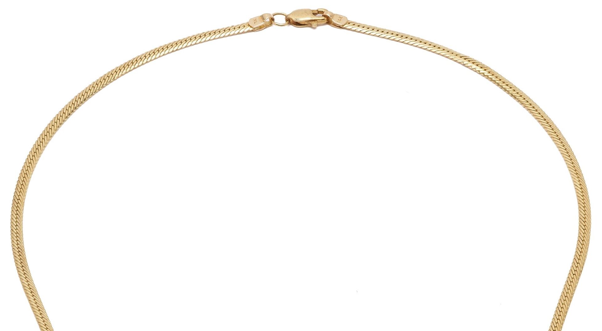 Lot 1114: 14K Gold & Diamond Heart Necklace