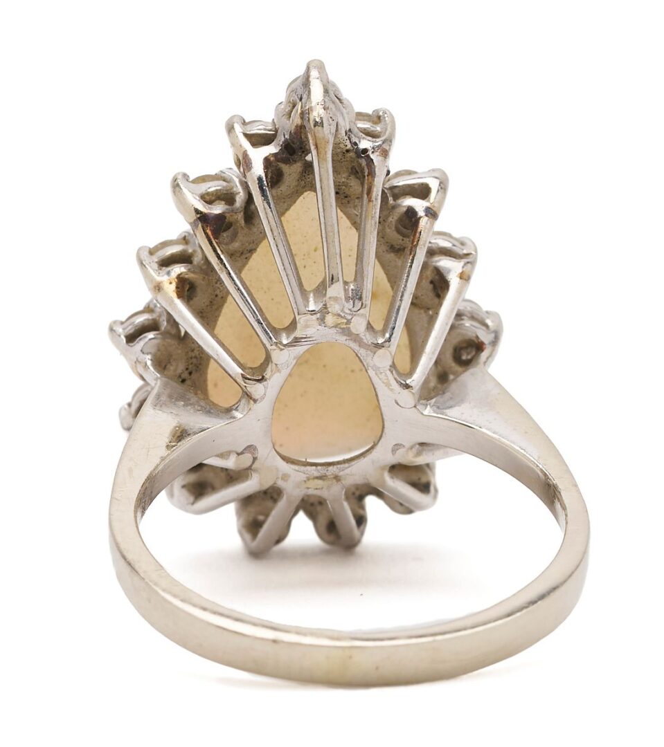 Lot 1118: 14K Gold & Opal Ring w/ Diamond Surround