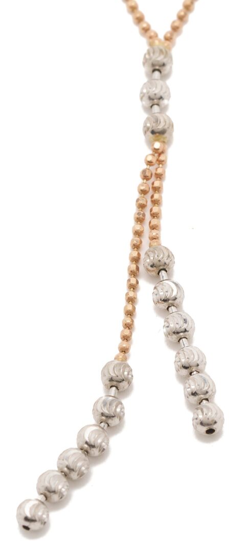 Lot 1119: 2 14K Gold Diamond Necklaces & Earrings