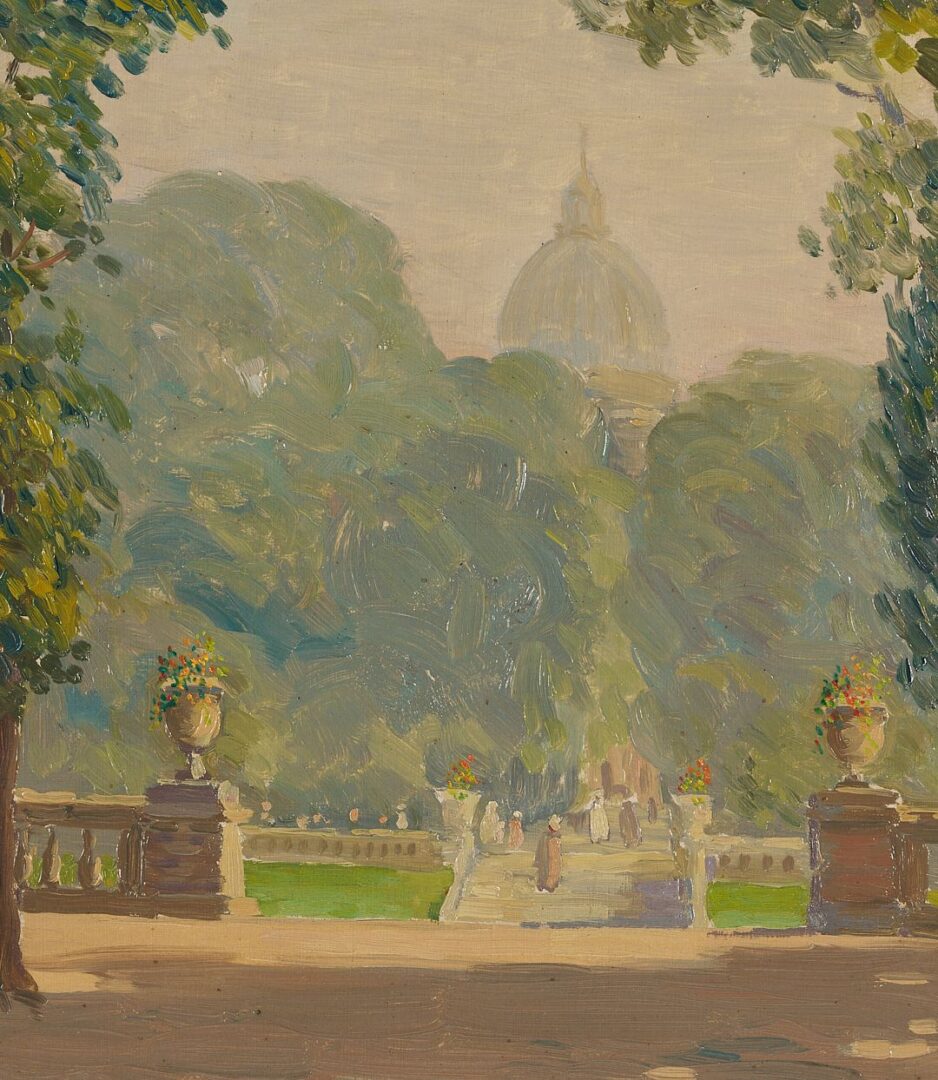 Lot 111: Harry Neyland O/C Landscape Painting, Paris