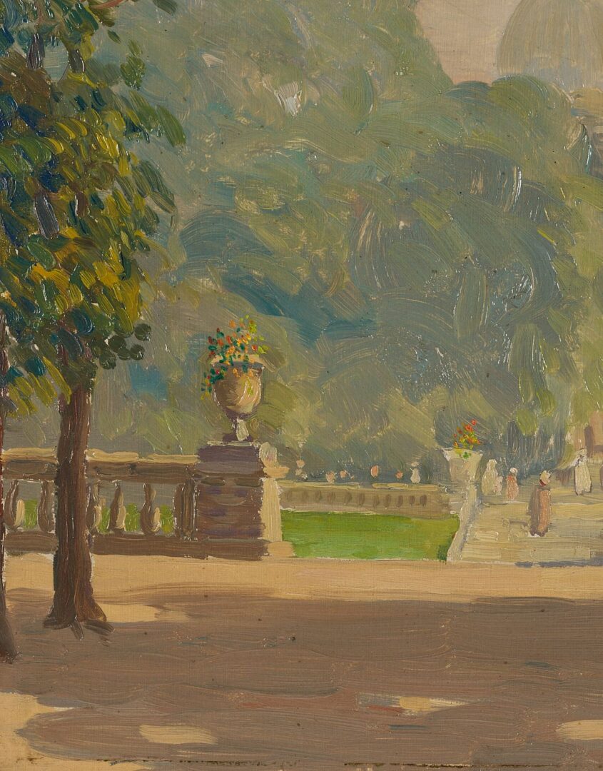 Lot 111: Harry Neyland O/C Landscape Painting, Paris