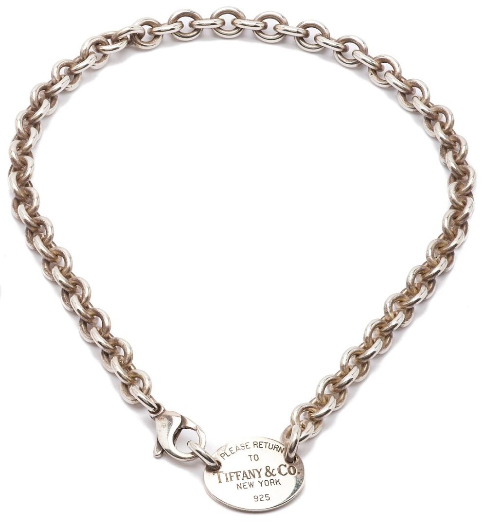Lot 1121: 3 Tiffany Sterling Silver Jewelry Items