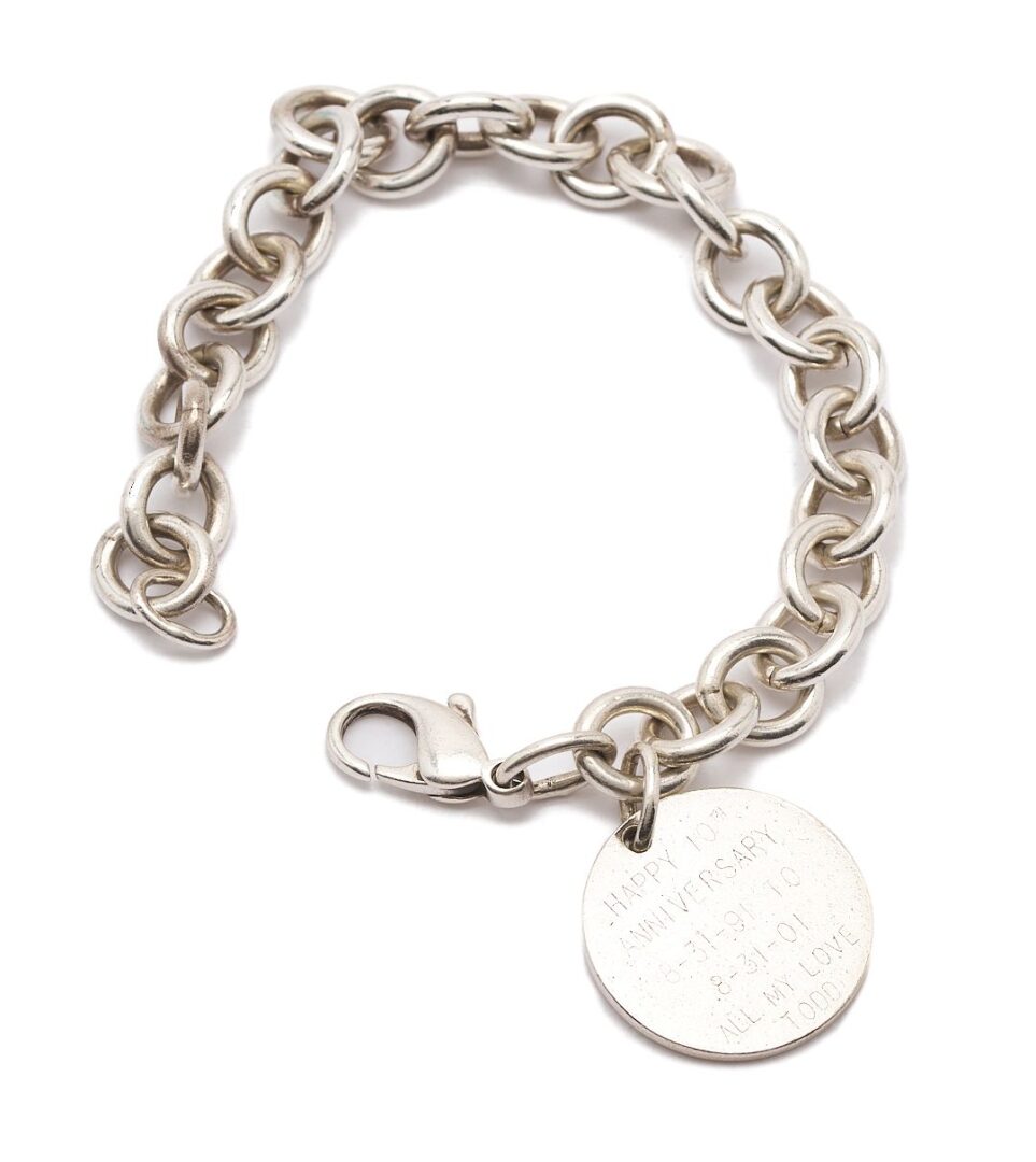 Lot 1121: 3 Tiffany Sterling Silver Jewelry Items