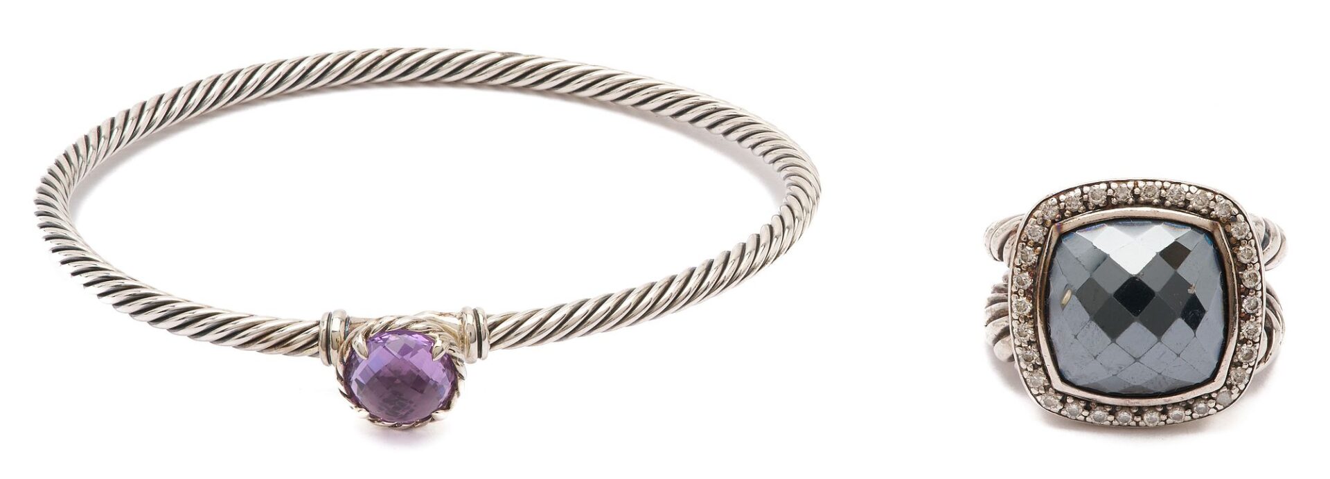 Lot 1124: 2 David Yurman Jewelry Items, Ring & Bracelet