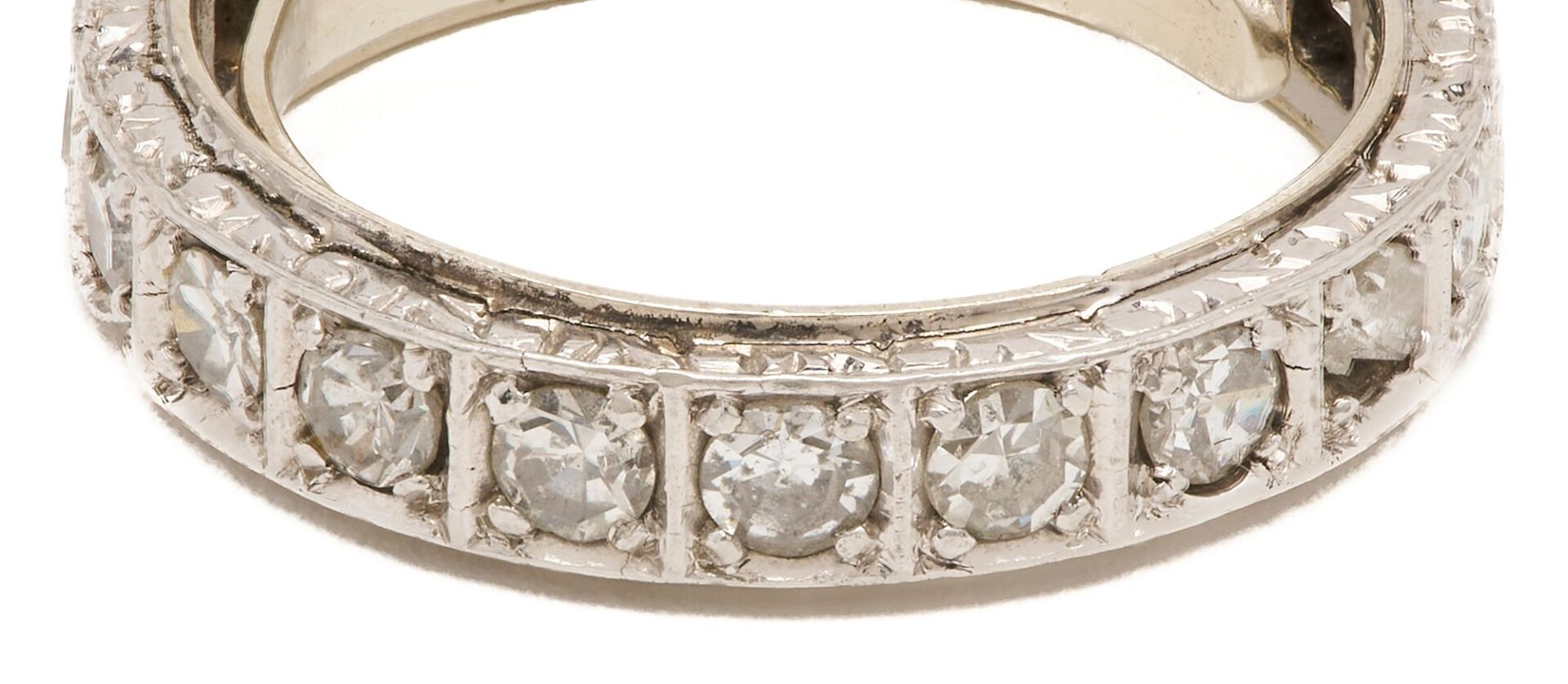 Lot 1130: Platinum & Diamond Eternity Band