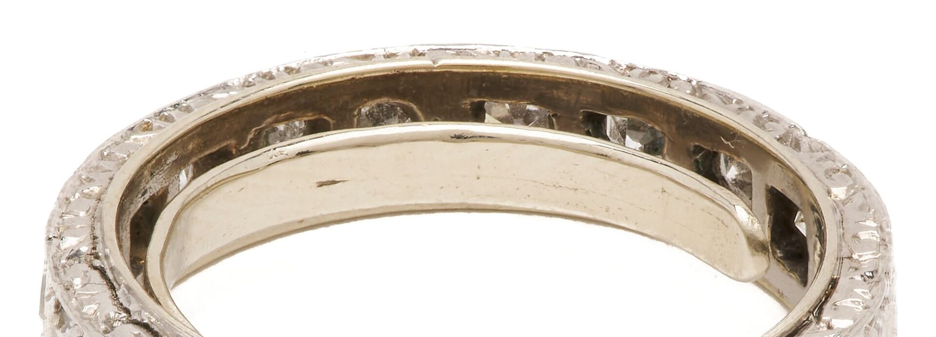 Lot 1130: Platinum & Diamond Eternity Band