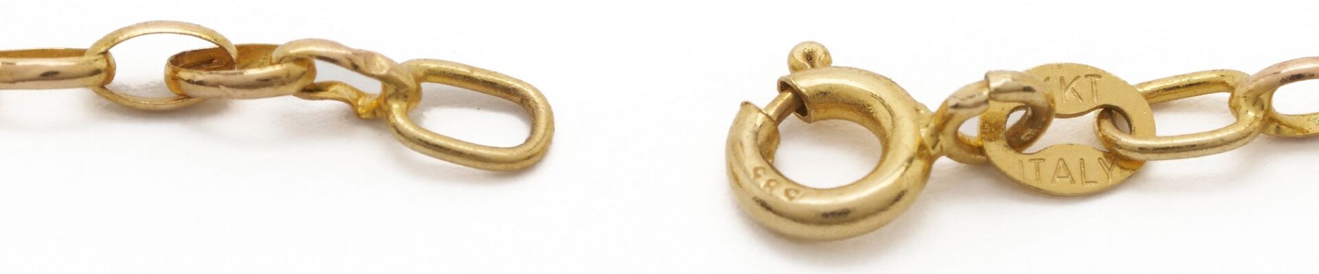 Lot 1134: 14K Gold, Sapphire, & Diamond Infinity Pendant Necklace