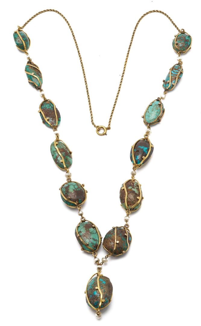 Lot 1135: 3 Gemstone Jewelry Necklaces