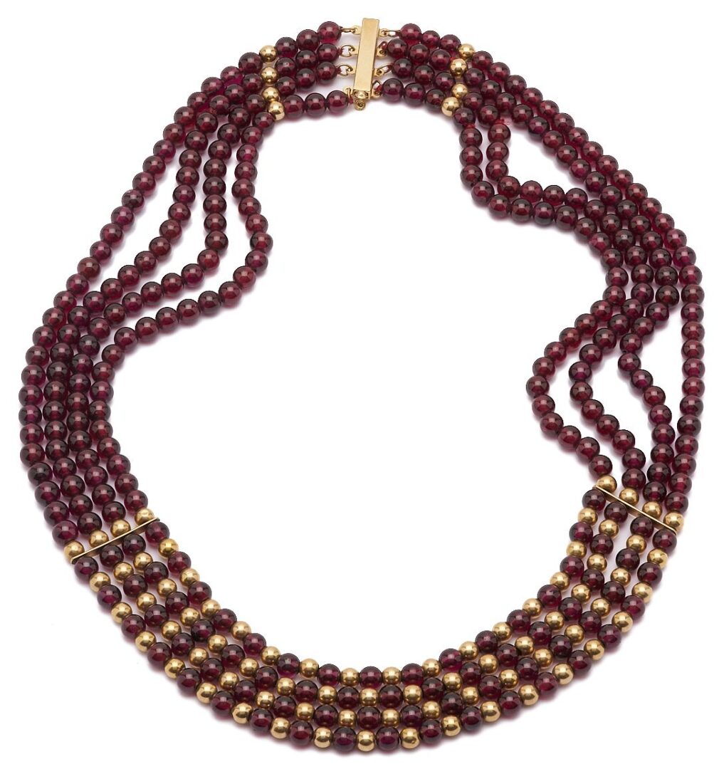 Lot 1135: 3 Gemstone Jewelry Necklaces
