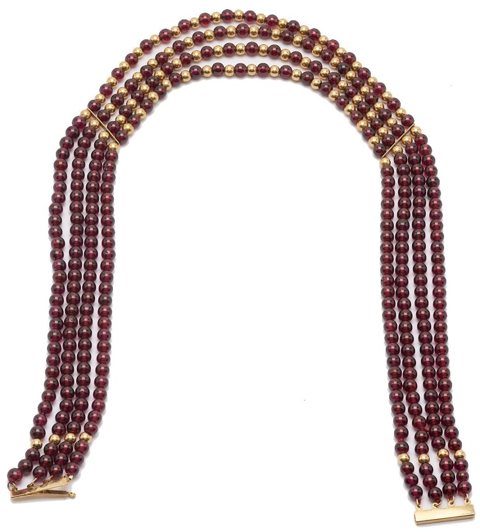 Lot 1135: 3 Gemstone Jewelry Necklaces