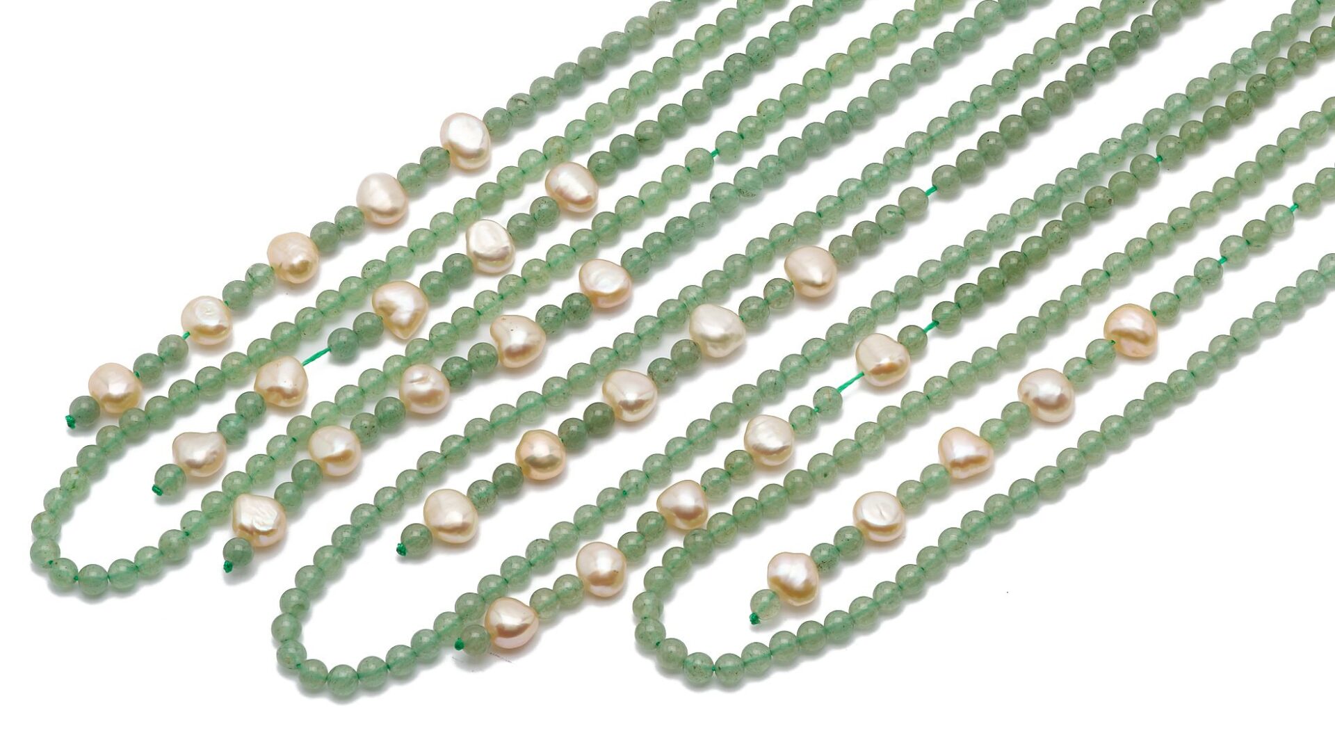 Lot 1135: 3 Gemstone Jewelry Necklaces