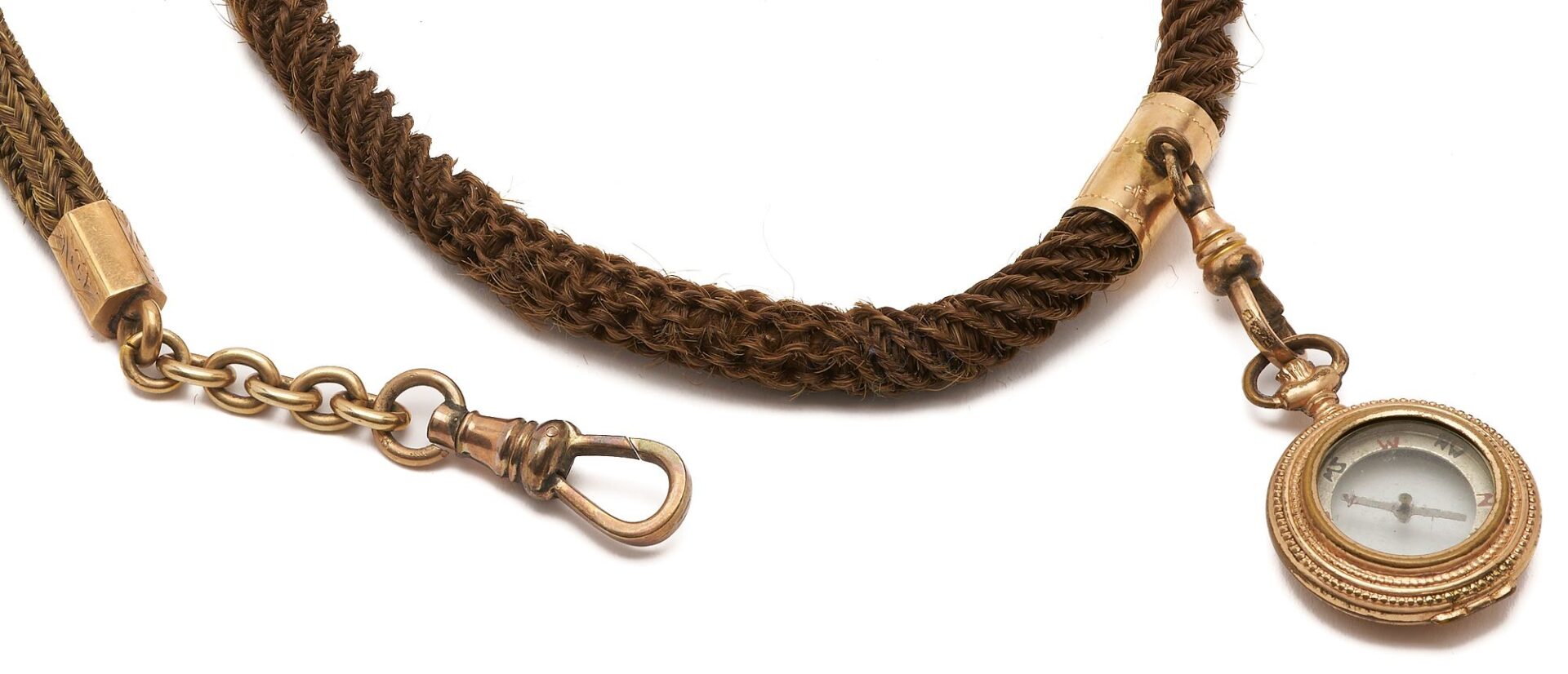 Lot 1139: 8 pcs Victorian jewelry incl. Hair, Watch Chains