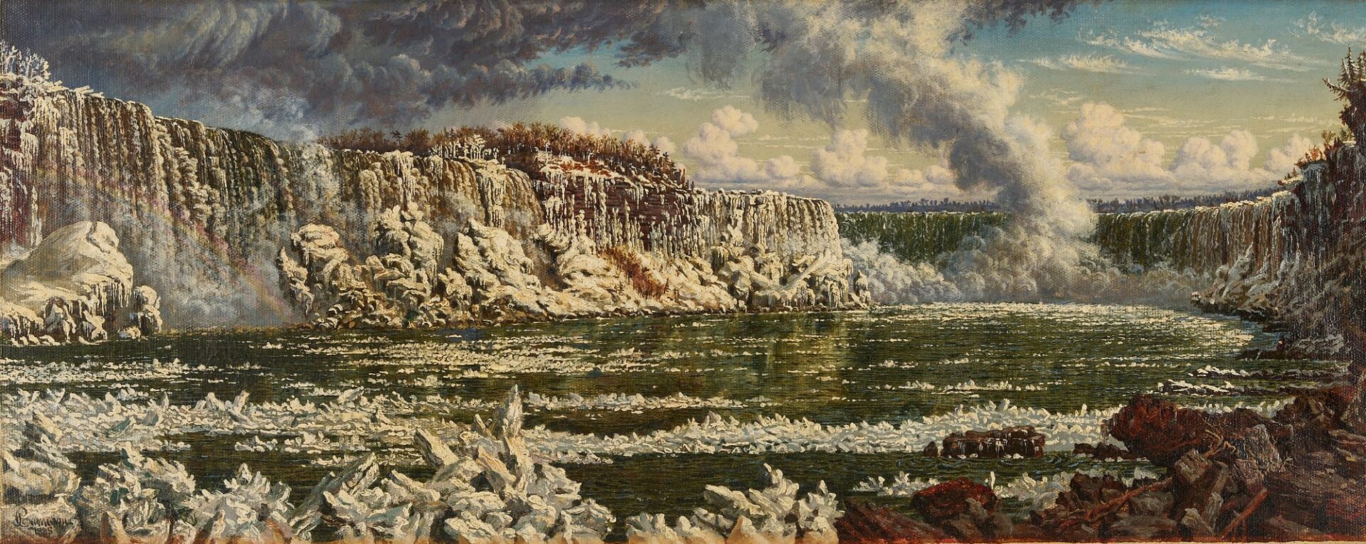 Lot 113: Peter Cameron O/C Landscape Painting, Niagara Falls