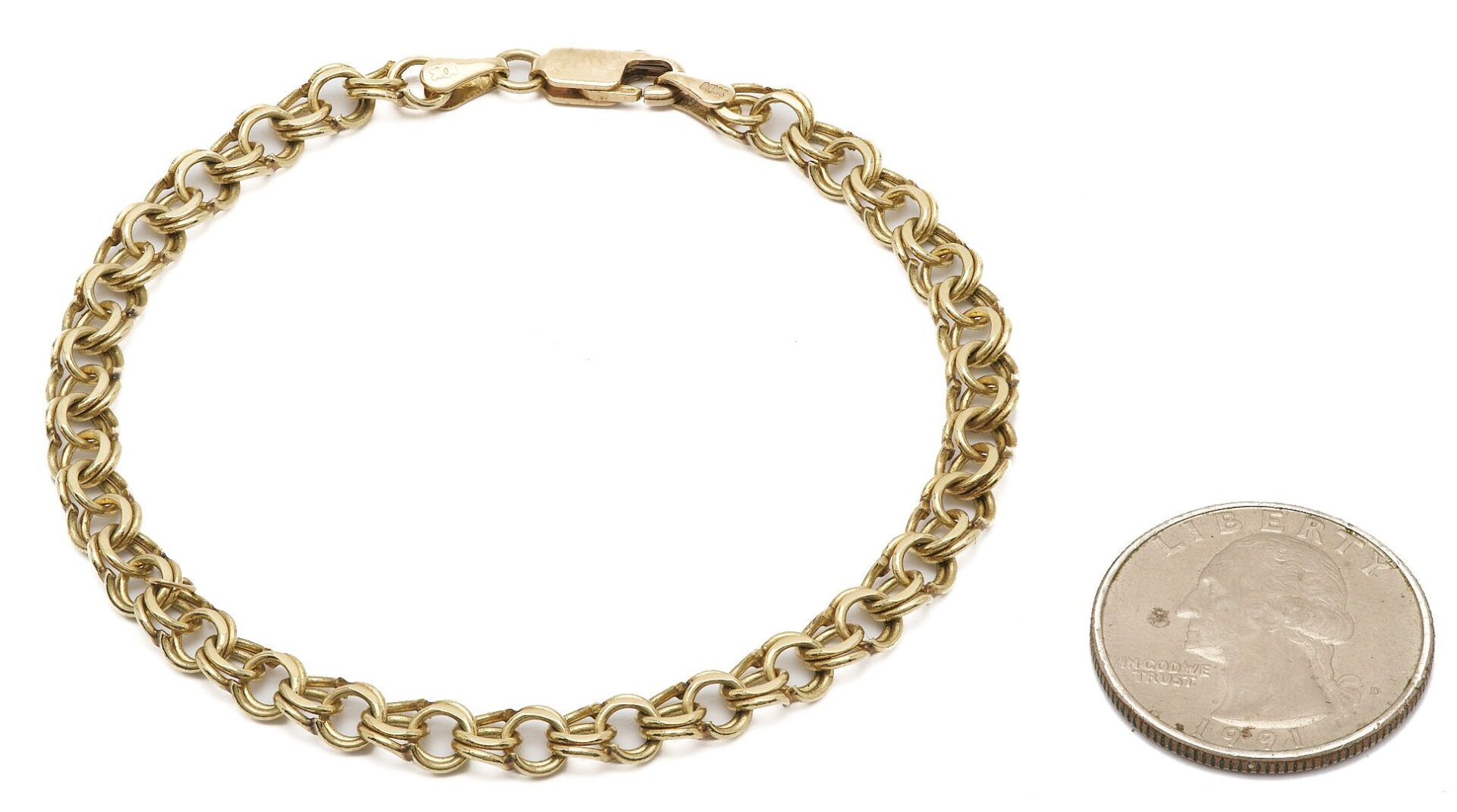 Lot 1140: Ladies’ 10K Gold Charm Bracelet