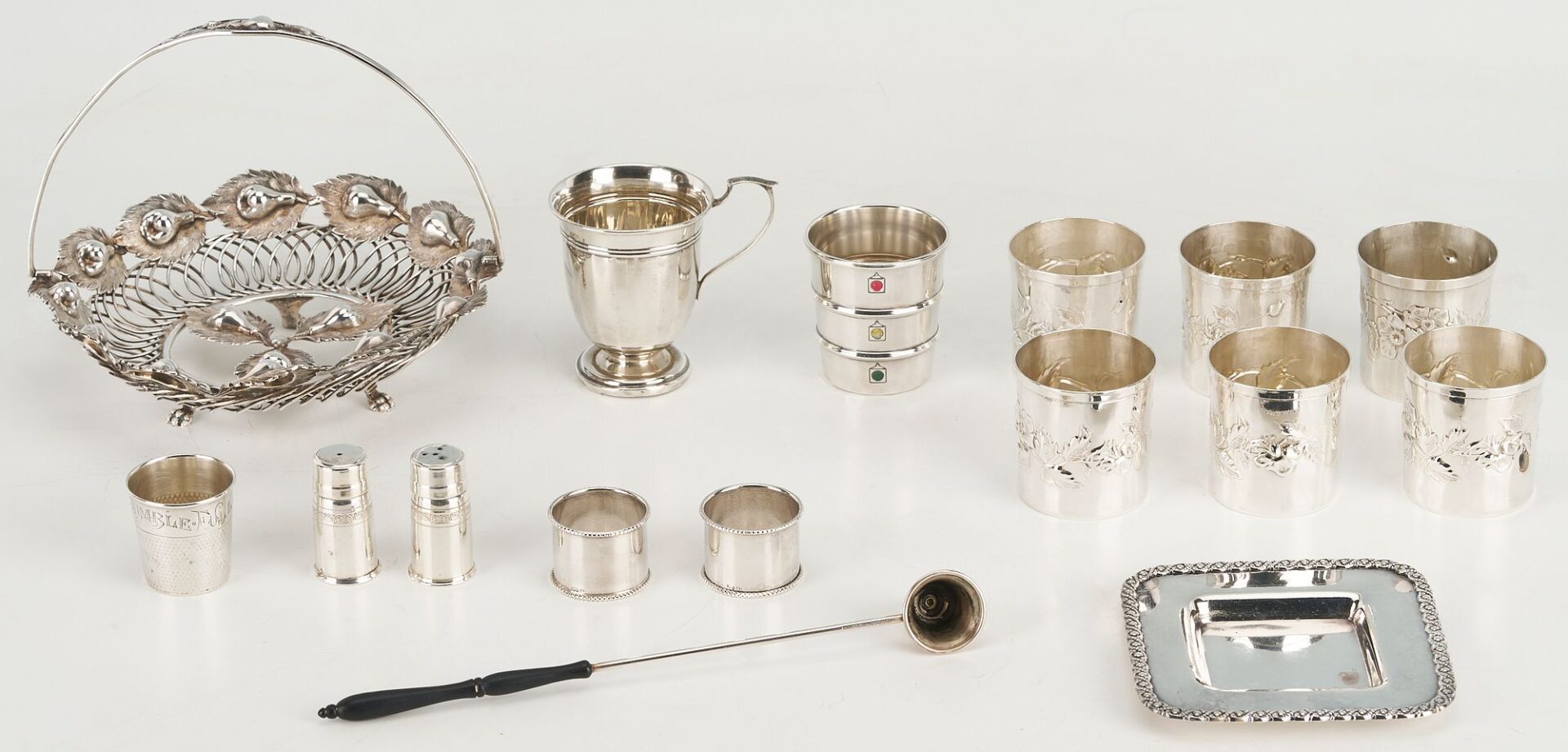 Lot 1142: 16 pcs Silver Including Sterling Liquor Cups