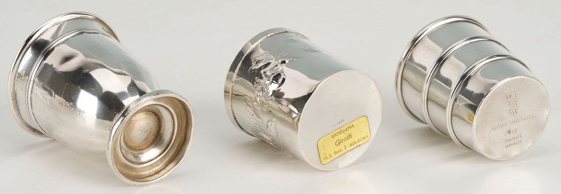Lot 1142: 16 pcs Silver Including Sterling Liquor Cups