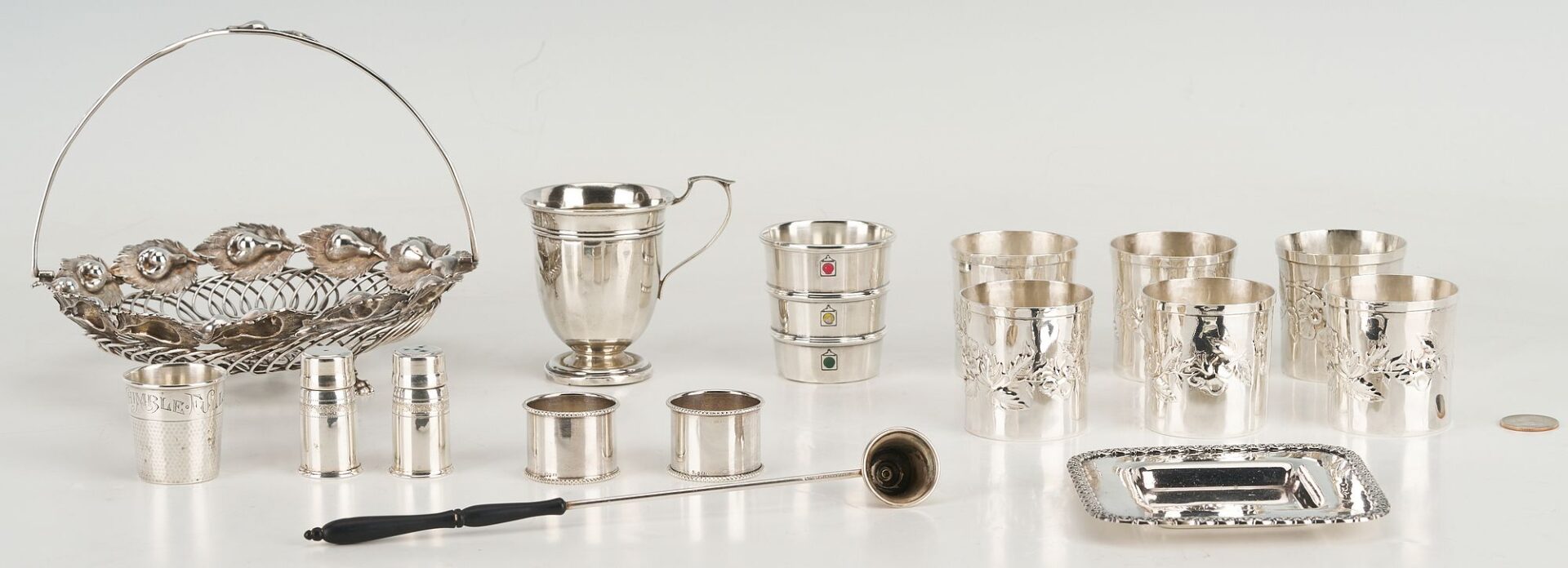 Lot 1142: 16 pcs Silver Including Sterling Liquor Cups