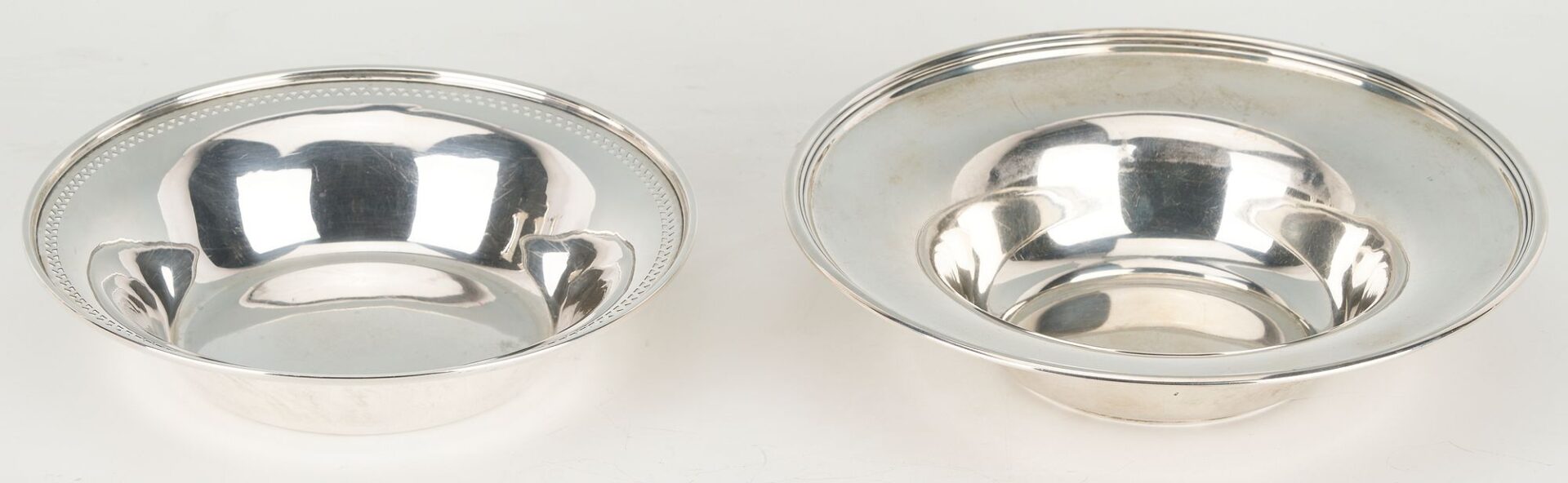 Lot 1143: 6 Sterling Silver Items: 2 Bowls and 4 Vases