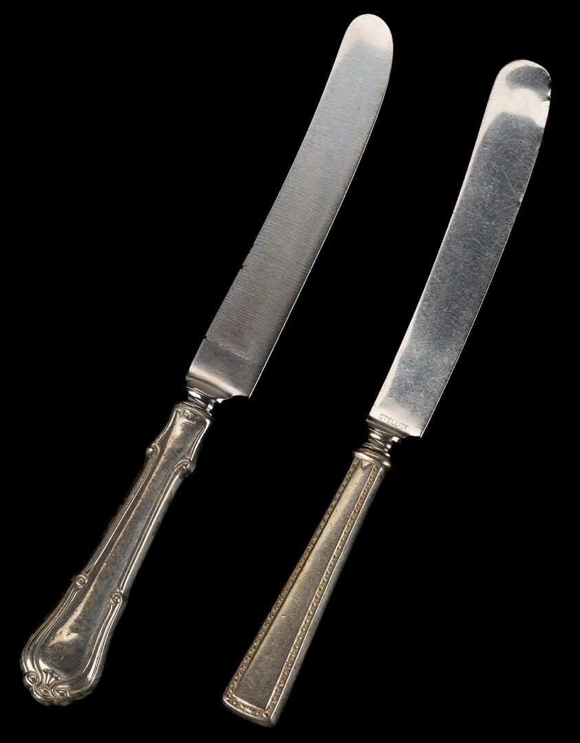 Lot 1144: 25 Assorted Spoons and Knives: Alvin, Gorham, Canfield