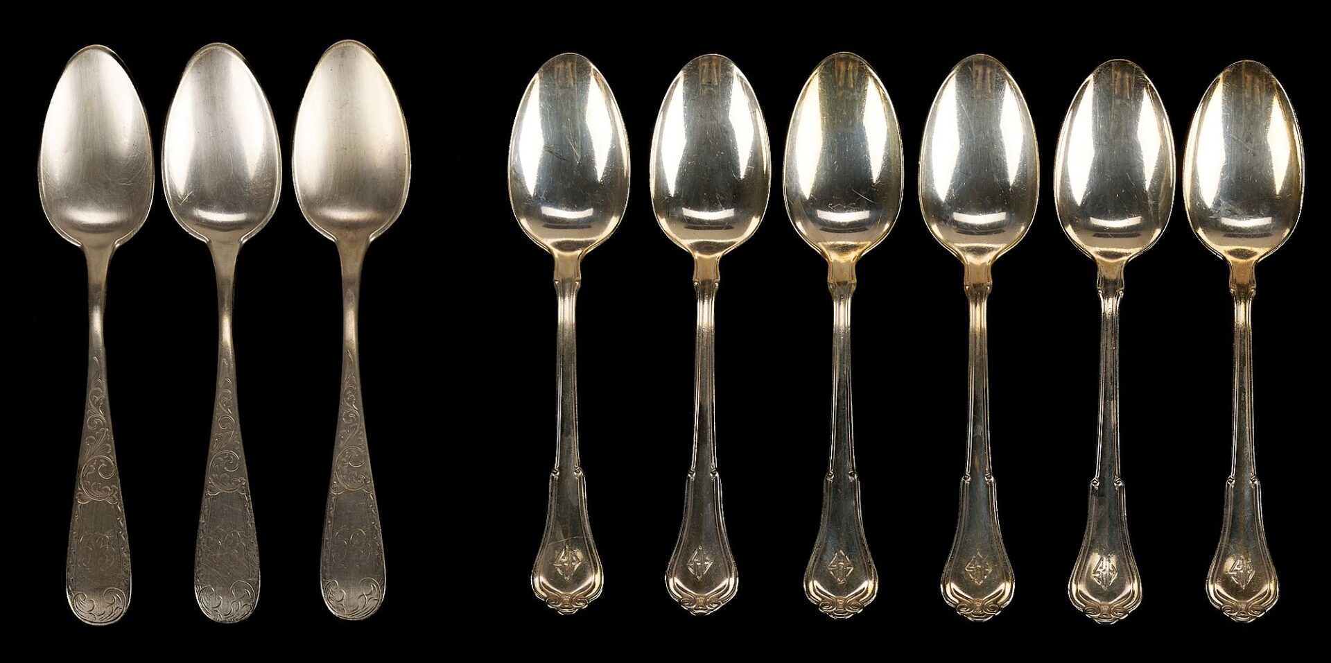 Lot 1144: 25 Assorted Spoons and Knives: Alvin, Gorham, Canfield
