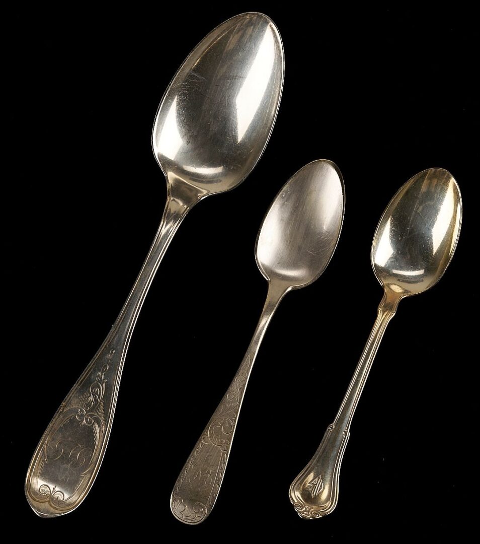 Lot 1144: 25 Assorted Spoons and Knives: Alvin, Gorham, Canfield