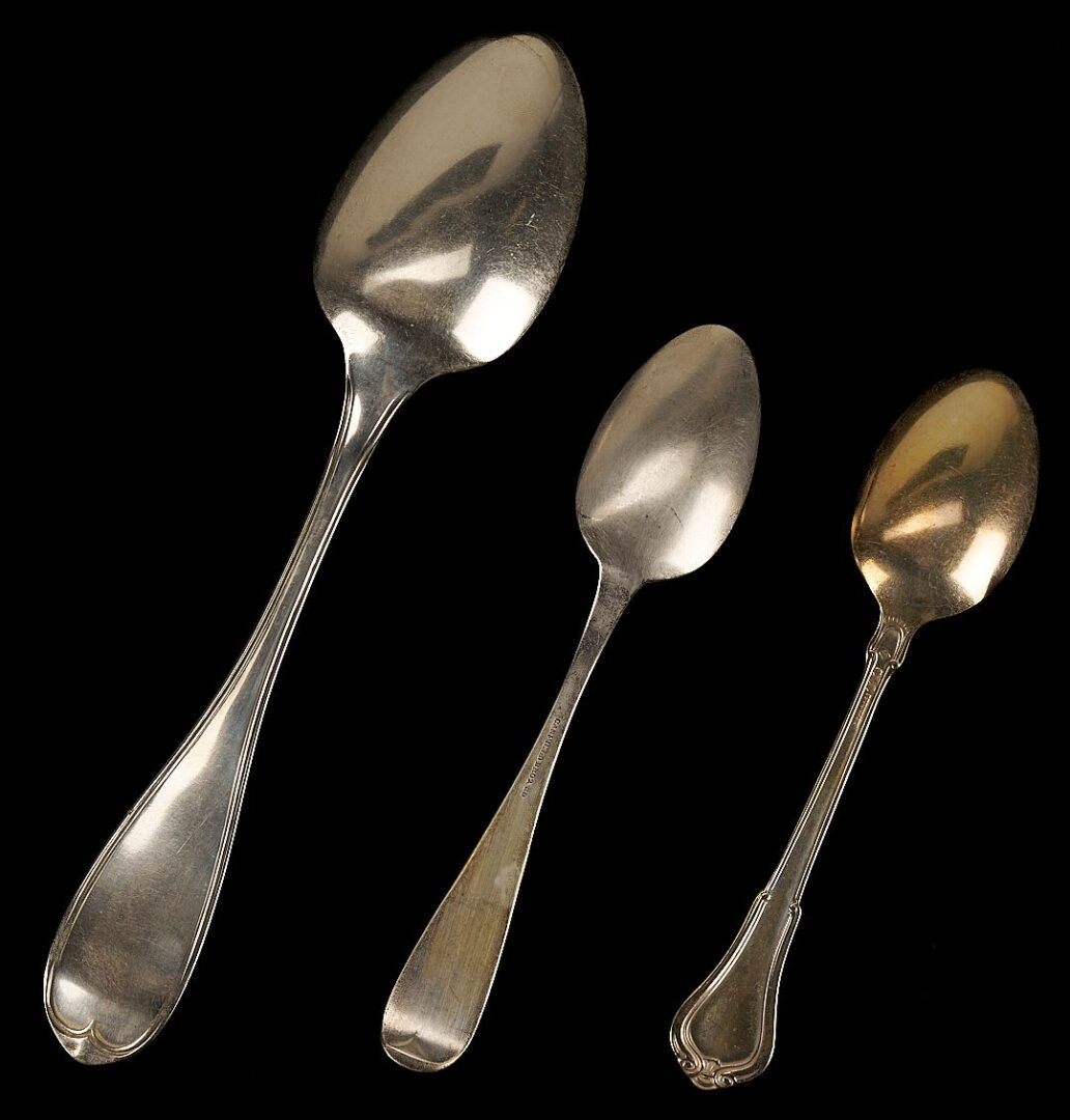 Lot 1144: 25 Assorted Spoons and Knives: Alvin, Gorham, Canfield