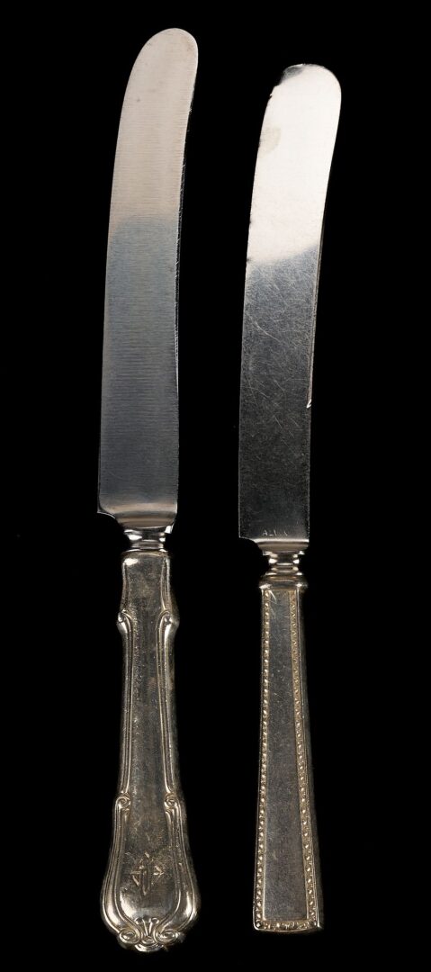 Lot 1144: 25 Assorted Spoons and Knives: Alvin, Gorham, Canfield