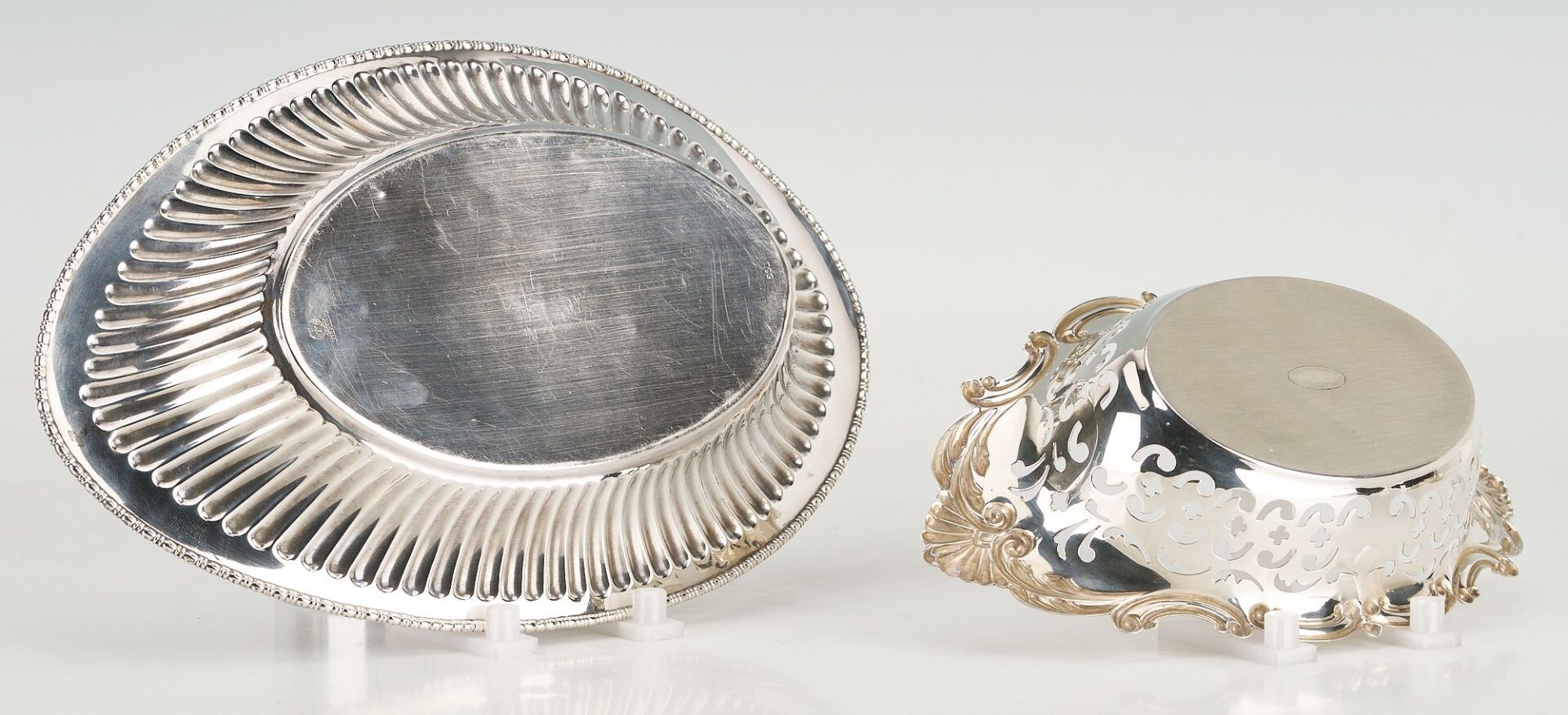 Lot 1149: 3 Oval Sterling Dishes plus 1 Francis I Ashtray