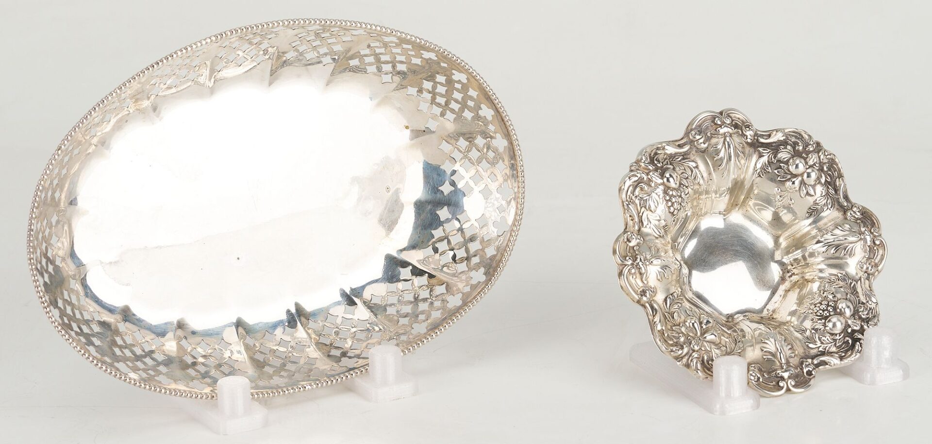 Lot 1149: 3 Oval Sterling Dishes plus 1 Francis I Ashtray