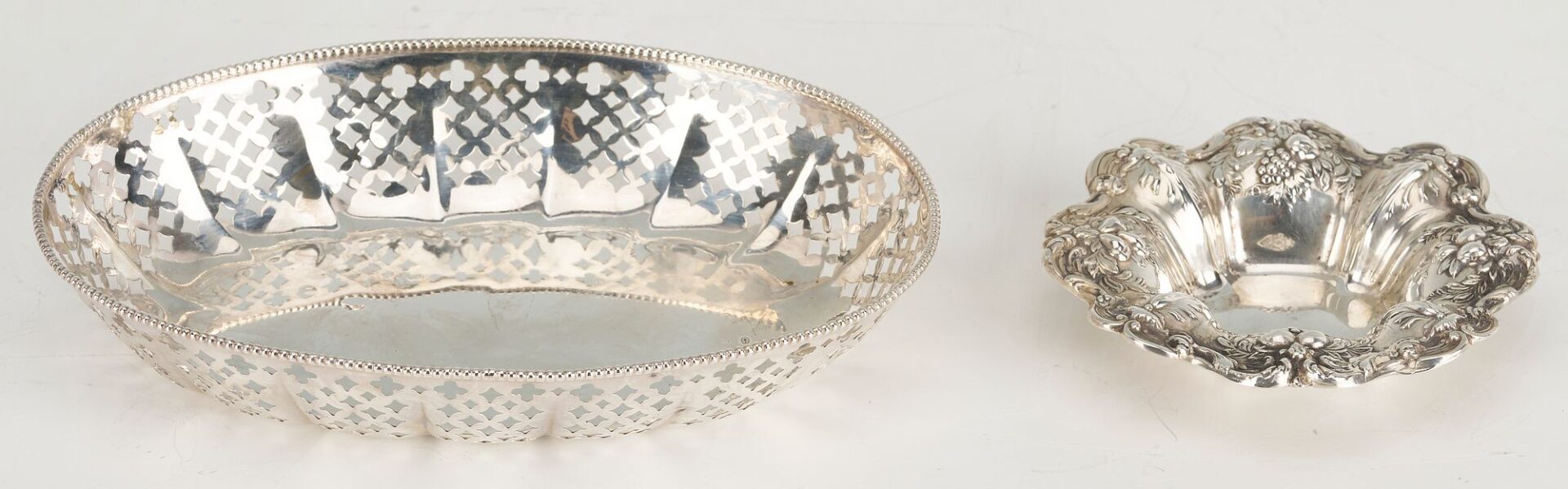 Lot 1149: 3 Oval Sterling Dishes plus 1 Francis I Ashtray