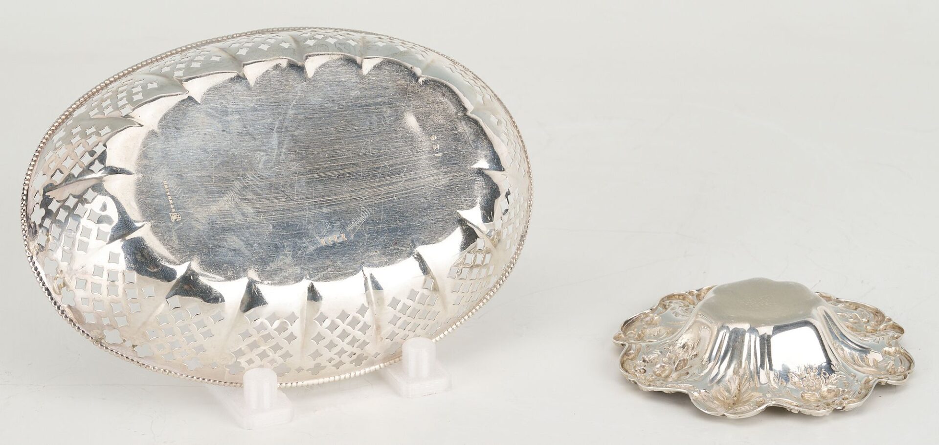 Lot 1149: 3 Oval Sterling Dishes plus 1 Francis I Ashtray