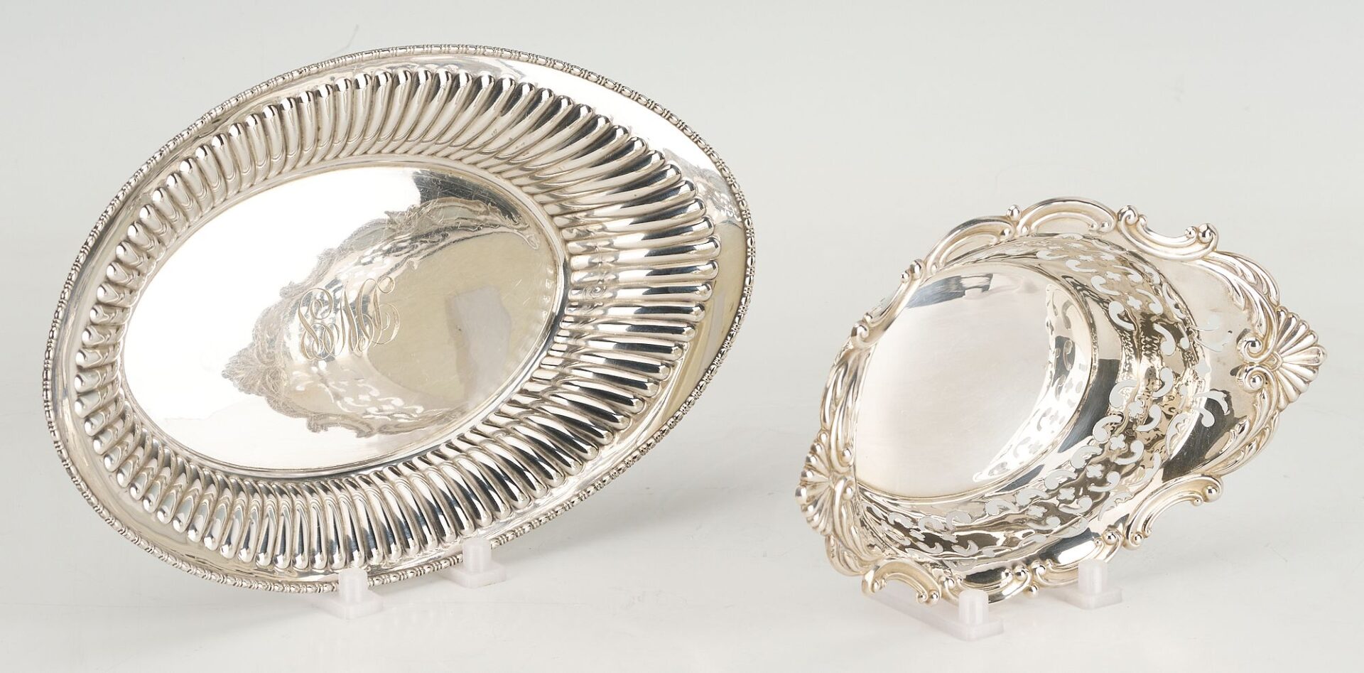 Lot 1149: 3 Oval Sterling Dishes plus 1 Francis I Ashtray