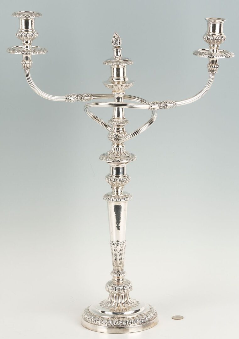 Lot 1151: Large Pair Matthew Boulton Old Sheffield Candelabra