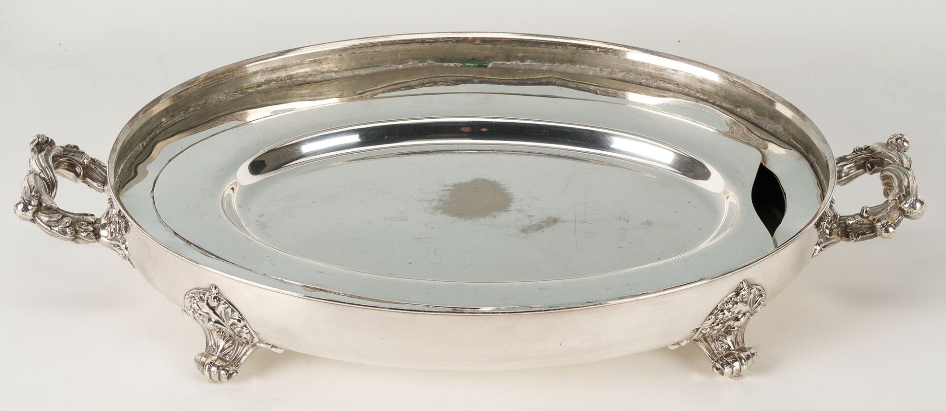Lot 1152: Large Crested Silverplate Meat Dome & Warming Stand