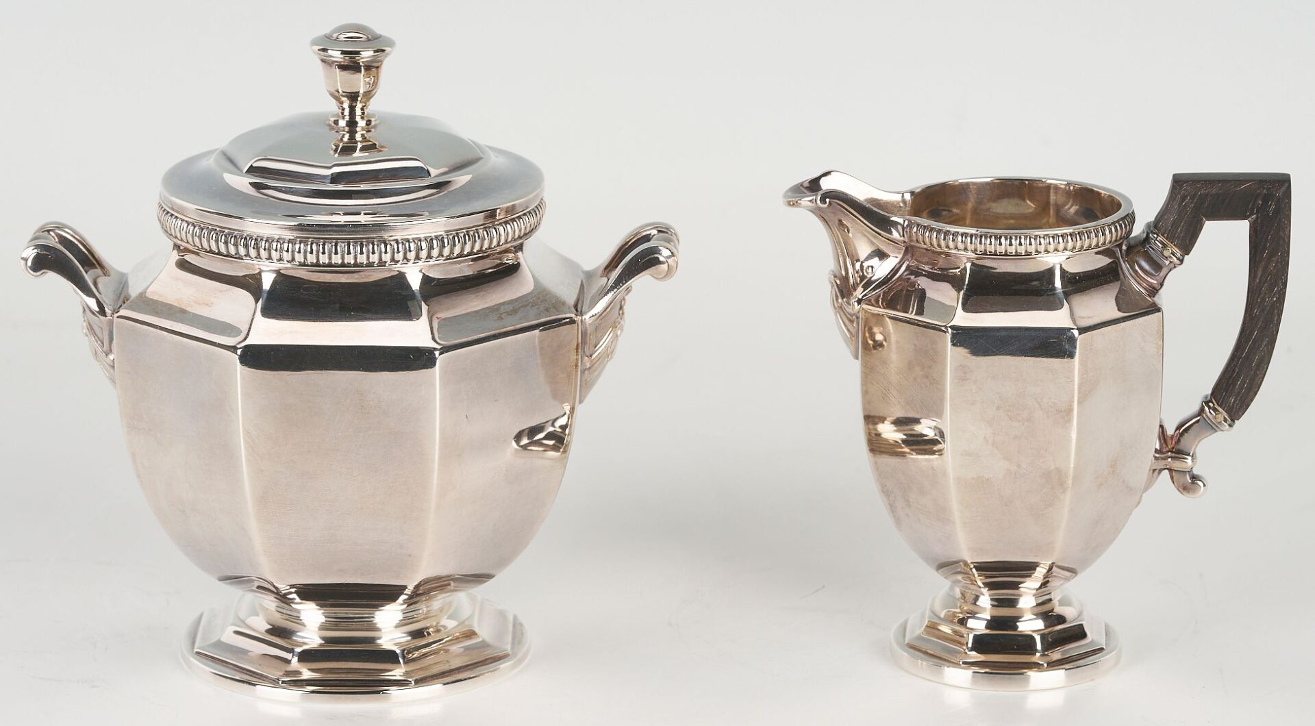Lot 1153: Christofle Silverplate 4 Piece Tea Service w/ Matching Tray