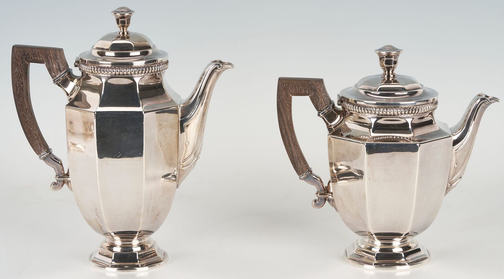 Lot 1153: Christofle Silverplate 4 Piece Tea Service w/ Matching Tray