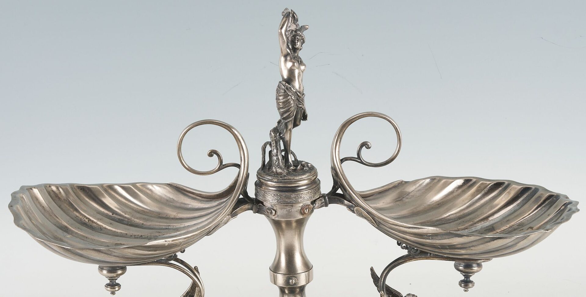 Lot 1155: Victorian Figural Silverplate Epergne