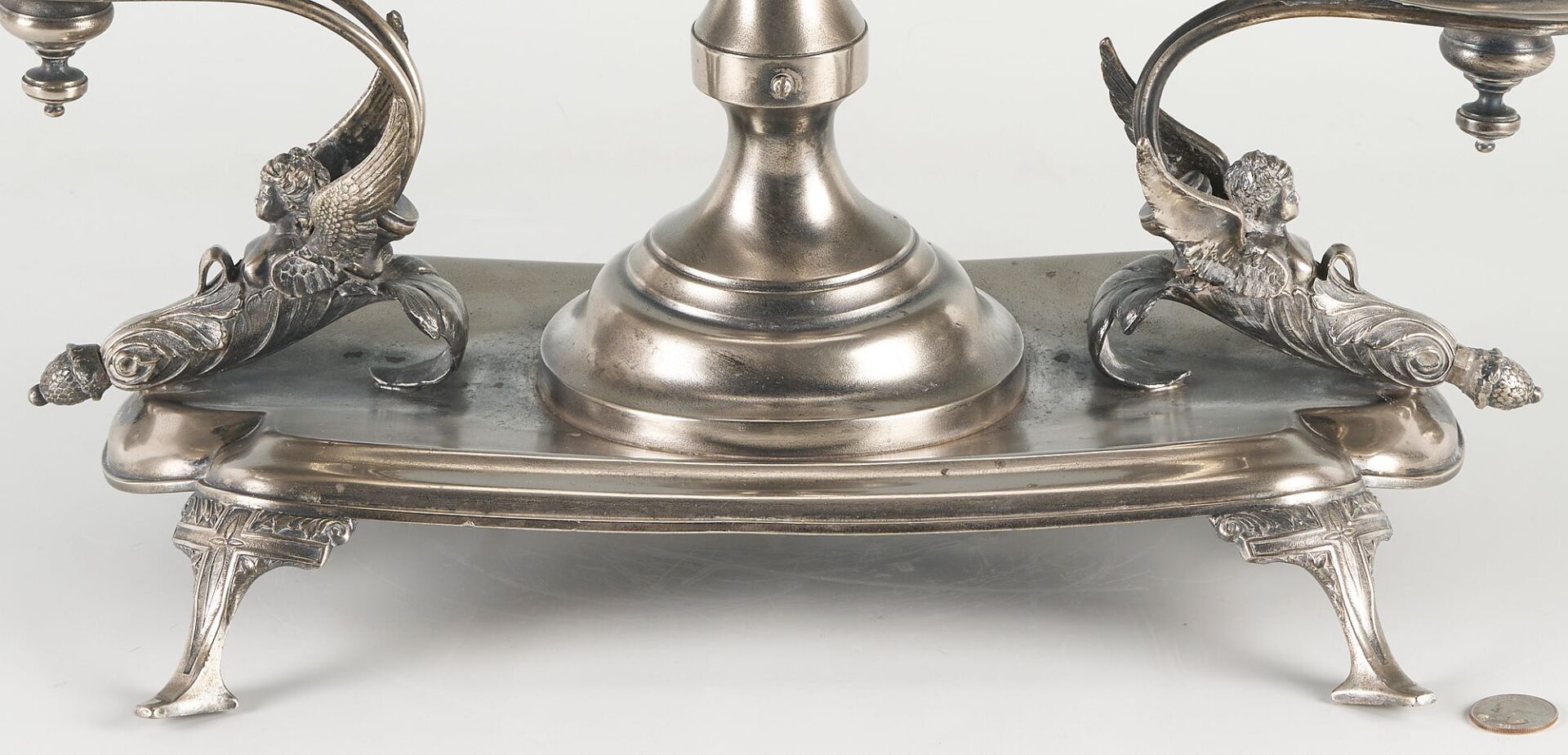 Lot 1155: Victorian Figural Silverplate Epergne