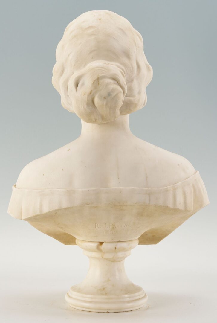 Lot 115: B. H. Park Marble Bust of a Woman