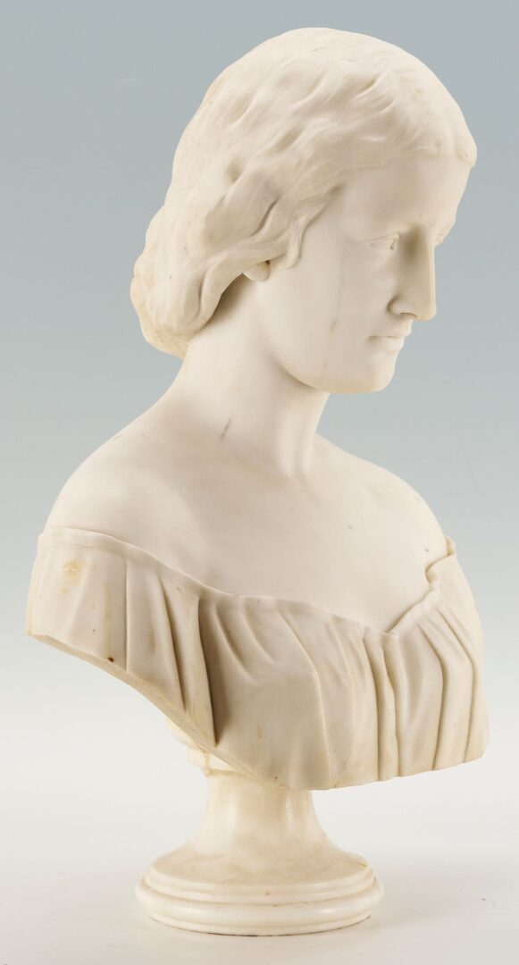 Lot 115: B. H. Park Marble Bust of a Woman
