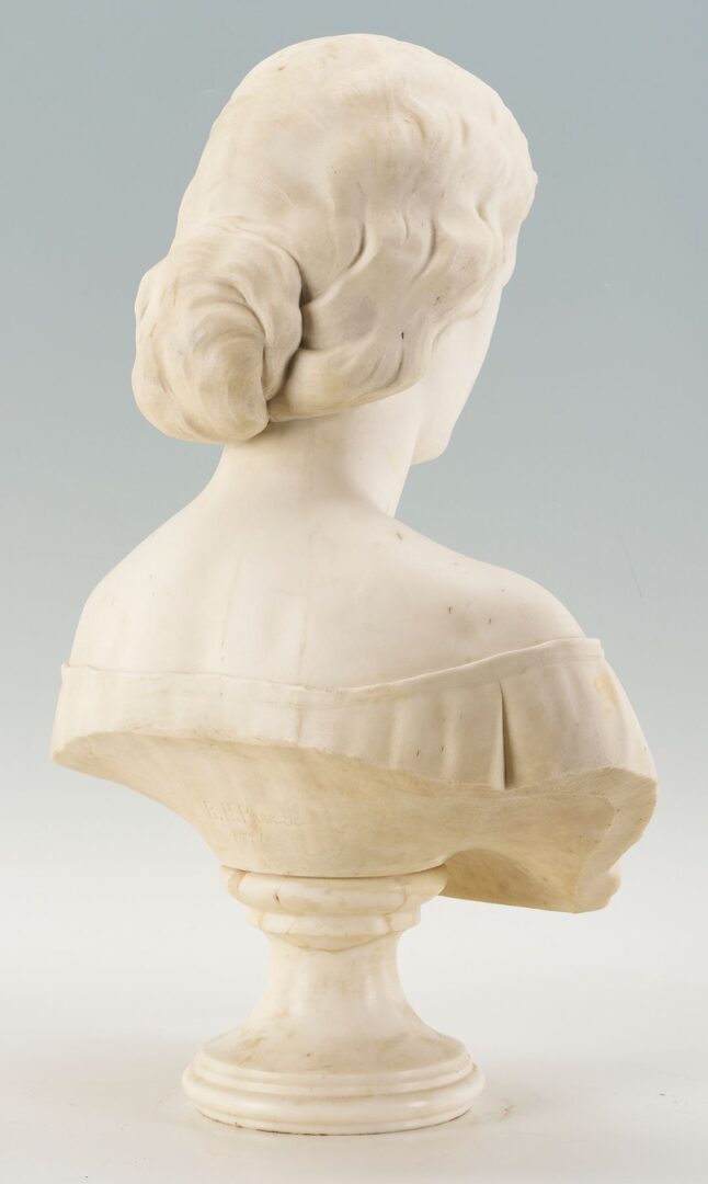 Lot 115: B. H. Park Marble Bust of a Woman