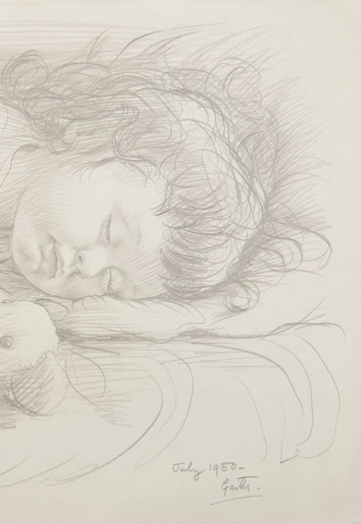 Lot 1162: 4 Garth Williams Drawings, Figures & Self Portraits