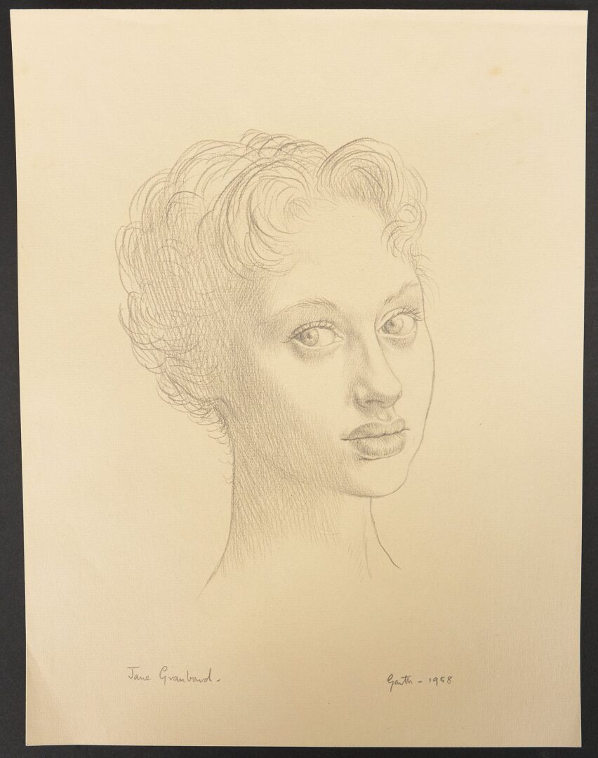 Lot 1162: 4 Garth Williams Drawings, Figures & Self Portraits