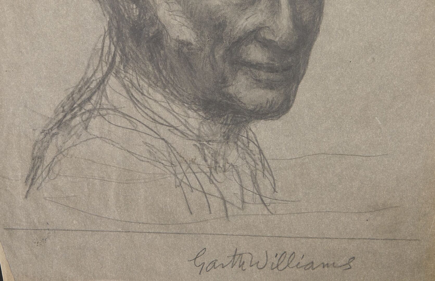 Lot 1162: 4 Garth Williams Drawings, Figures & Self Portraits