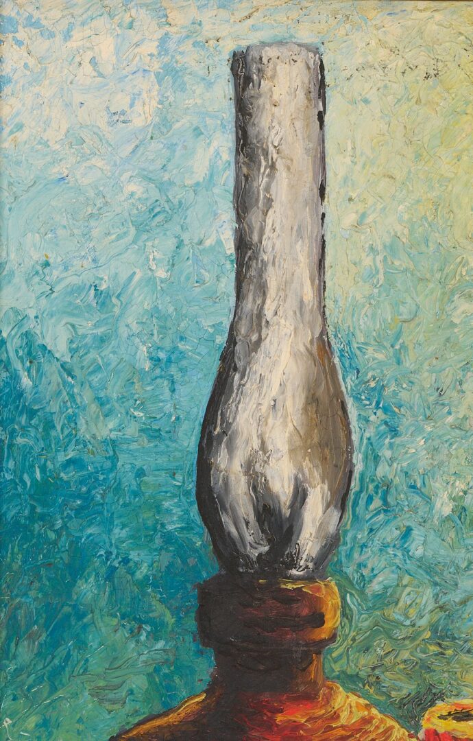 Lot 1165: 2 Midcentury Modern Still Life Paintings Incl. John Hegarty & Floral