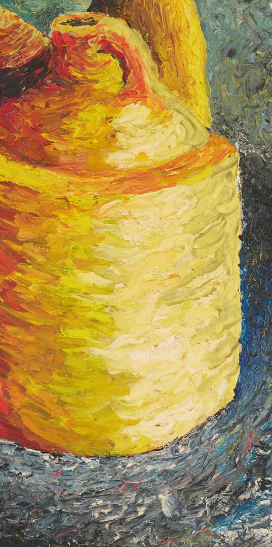 Lot 1165: 2 Midcentury Modern Still Life Paintings Incl. John Hegarty & Floral