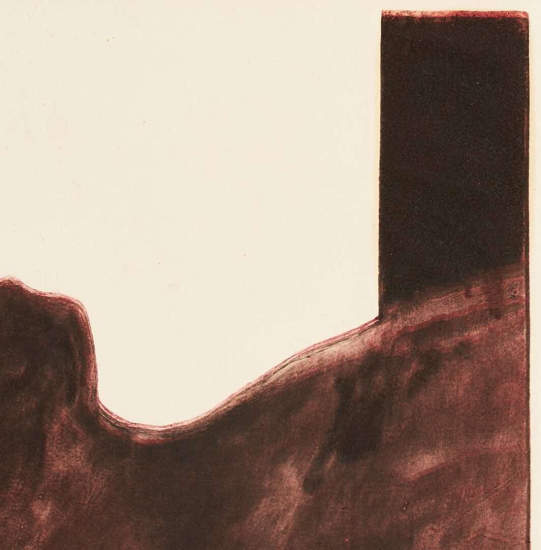 Lot 1167: Whit Connah Aquatint, Death of a Hatman, 1967